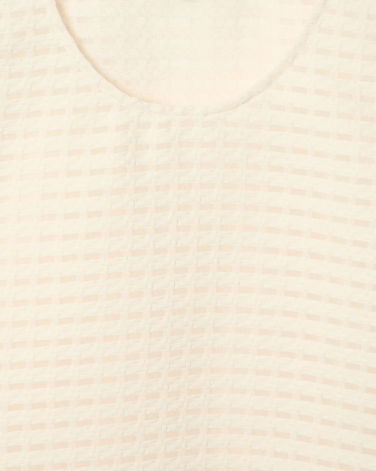 3D gingham jacquard top