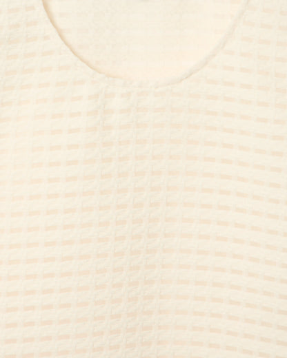 3D gingham jacquard top