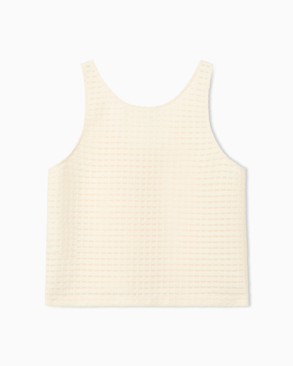 3D gingham jacquard top
