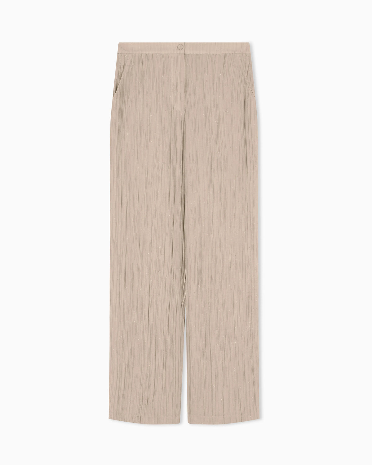 Sparkling, pleated crepon trousers