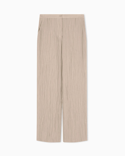 Sparkling, pleated crepon trousers