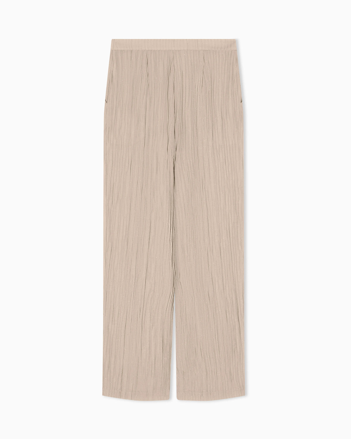 Sparkling, pleated crepon trousers