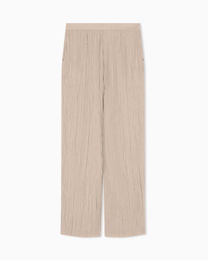 Sparkling, pleated crepon trousers