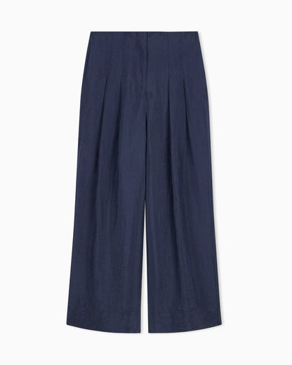 Technical crepon trousers