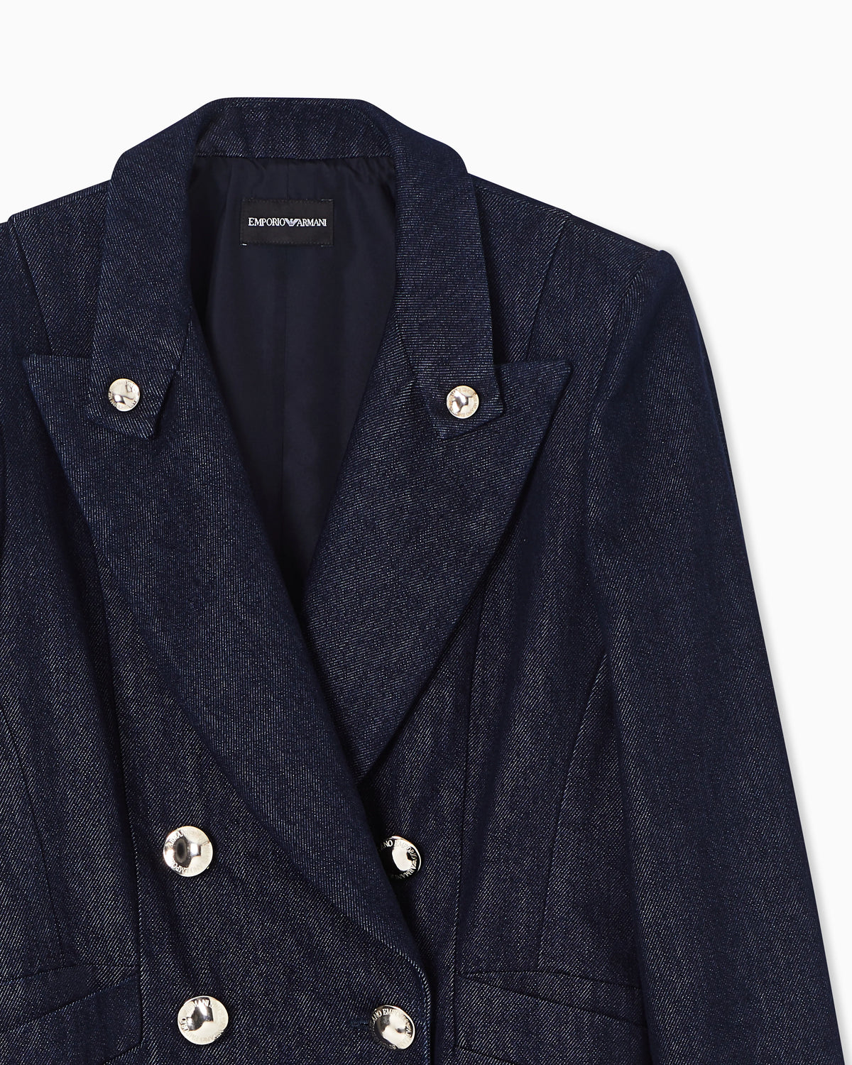 Double-breasted blazer in 11 oz denim