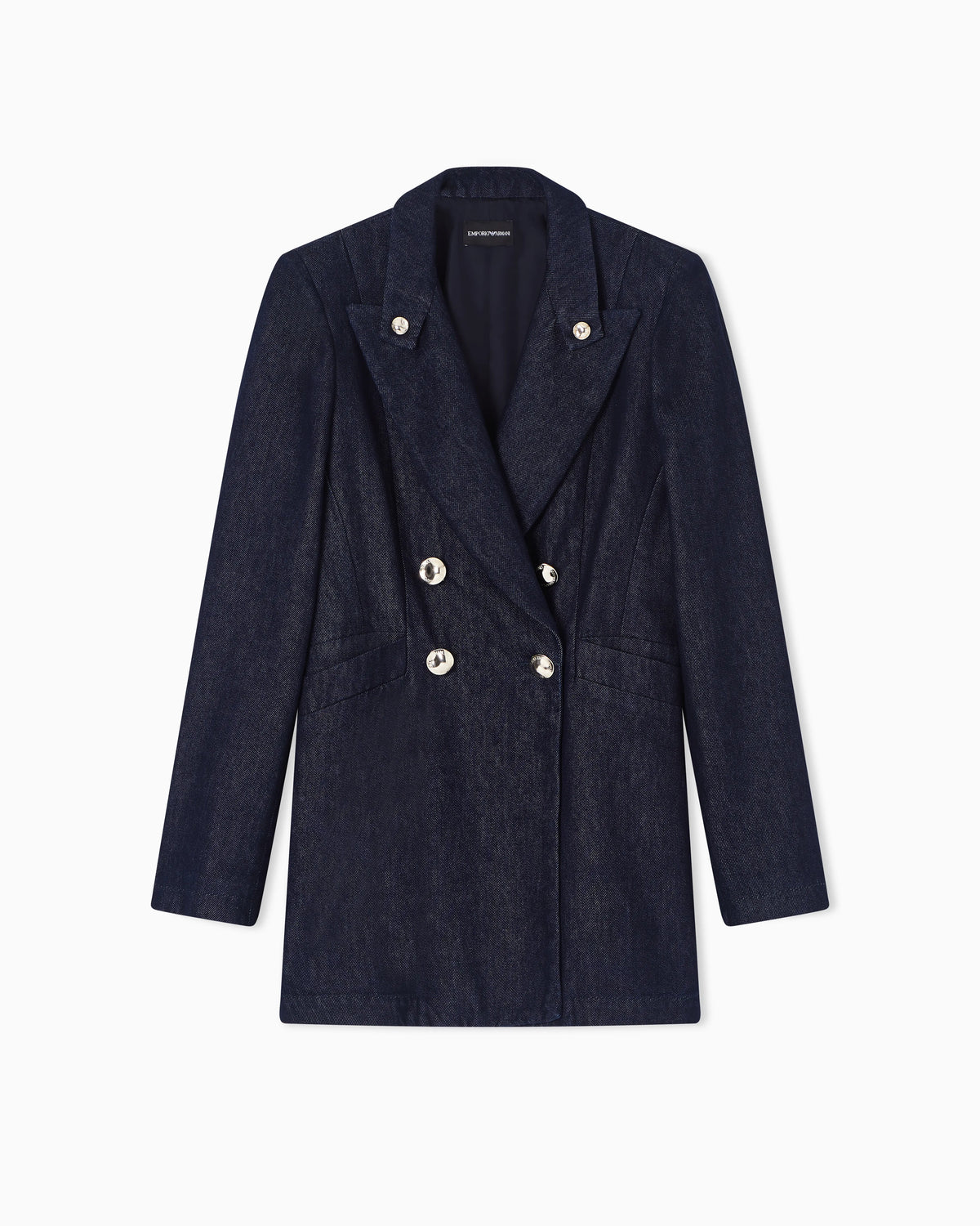 Double-breasted blazer in 11 oz denim