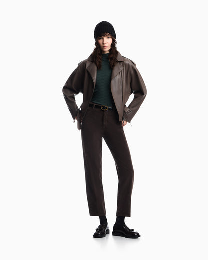 Five-pocket trousers garment-dyed corduroy regular fit