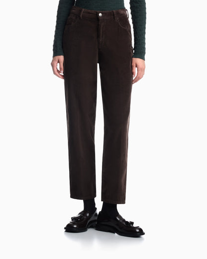 Five-pocket trousers garment-dyed corduroy regular fit