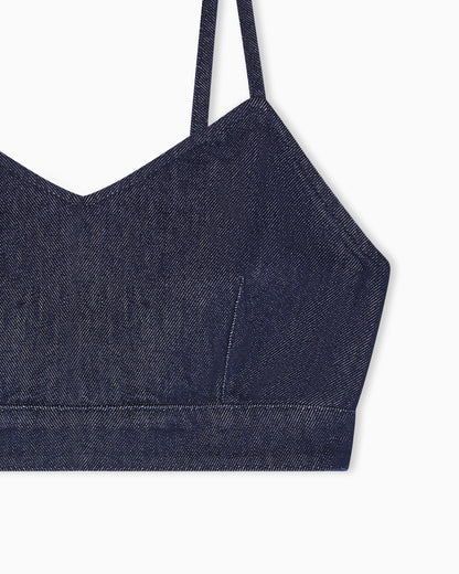 11 oz denim top with gold buttons