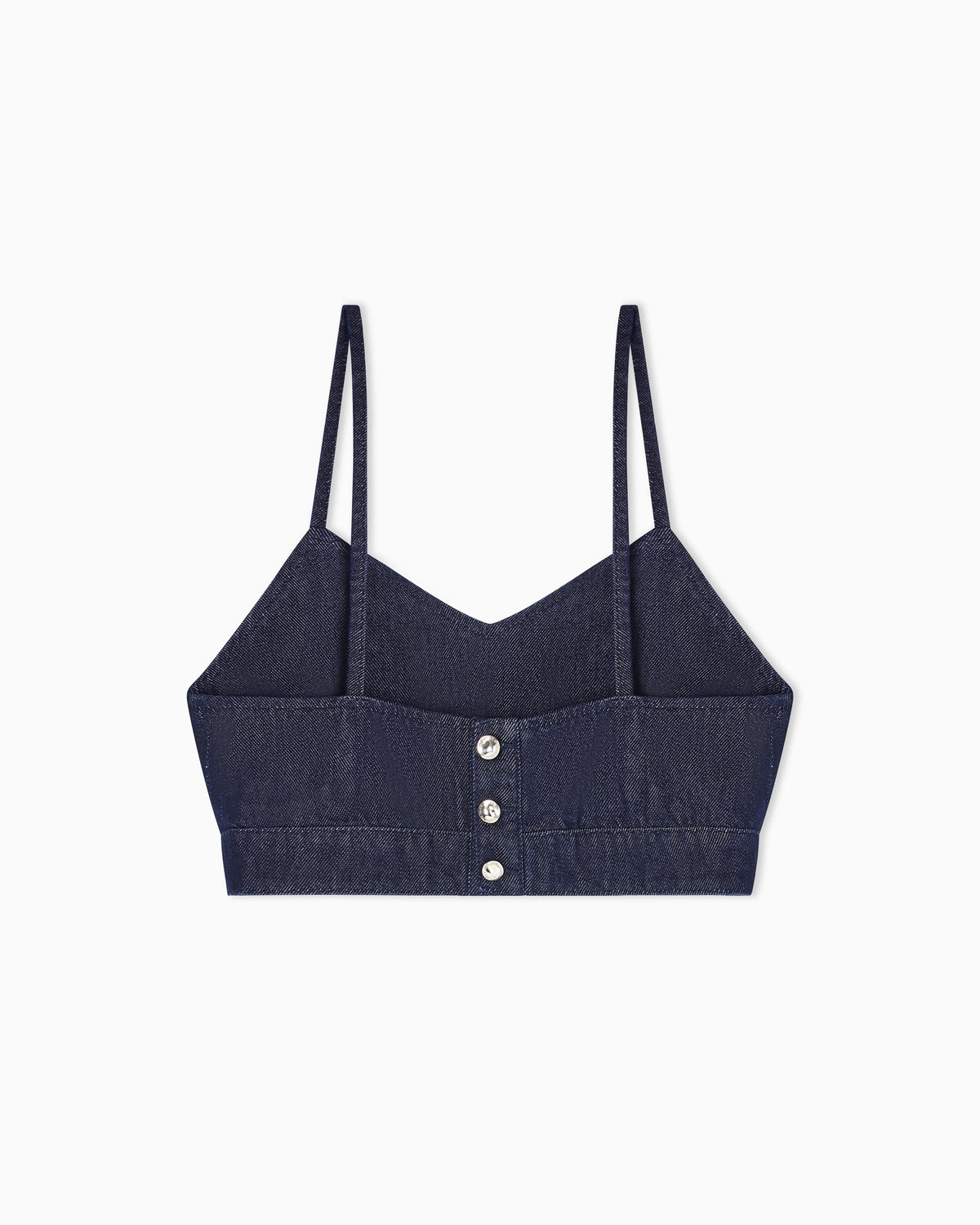 11 oz denim top with gold buttons