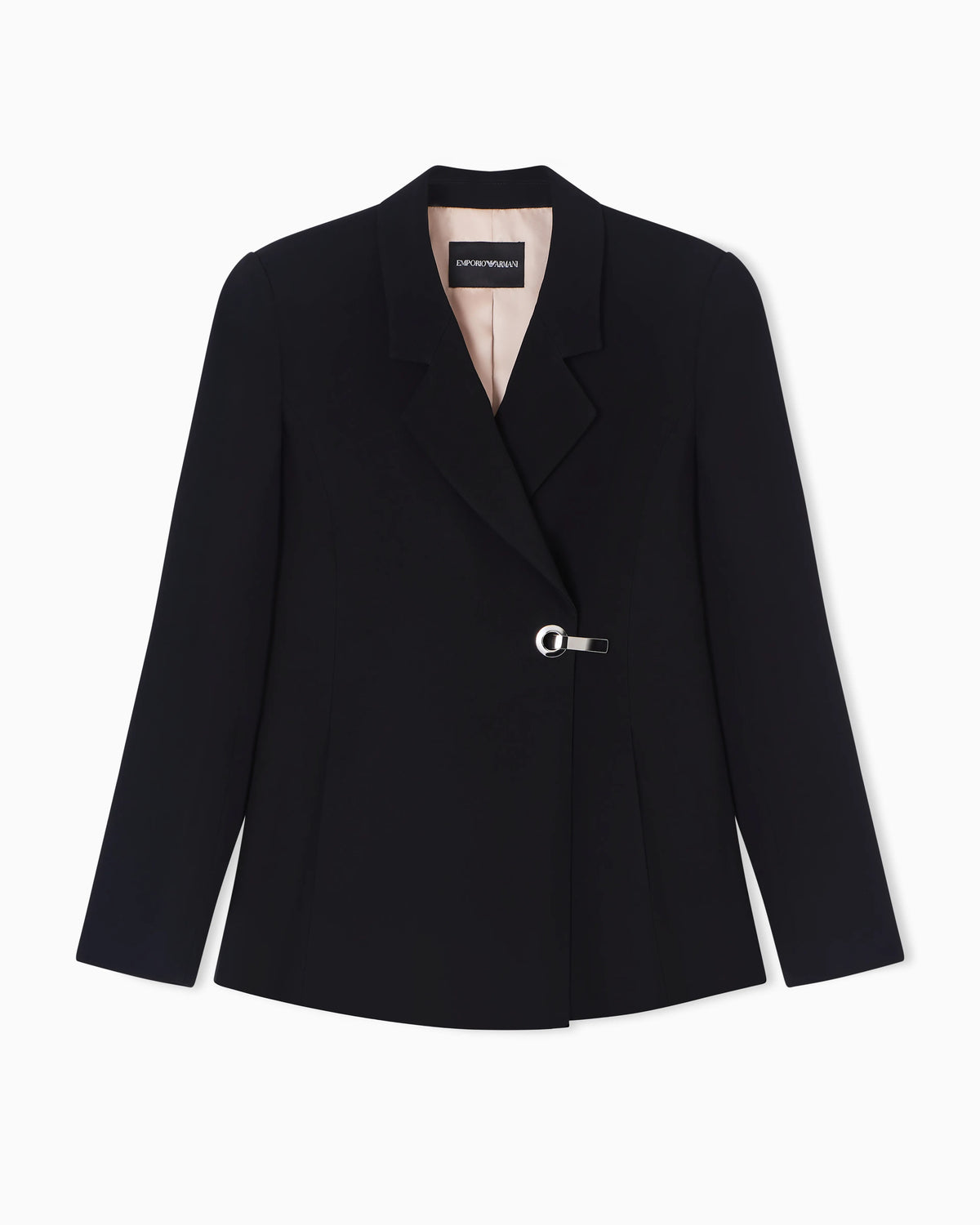 Envers satin jacket with lapels and hook
