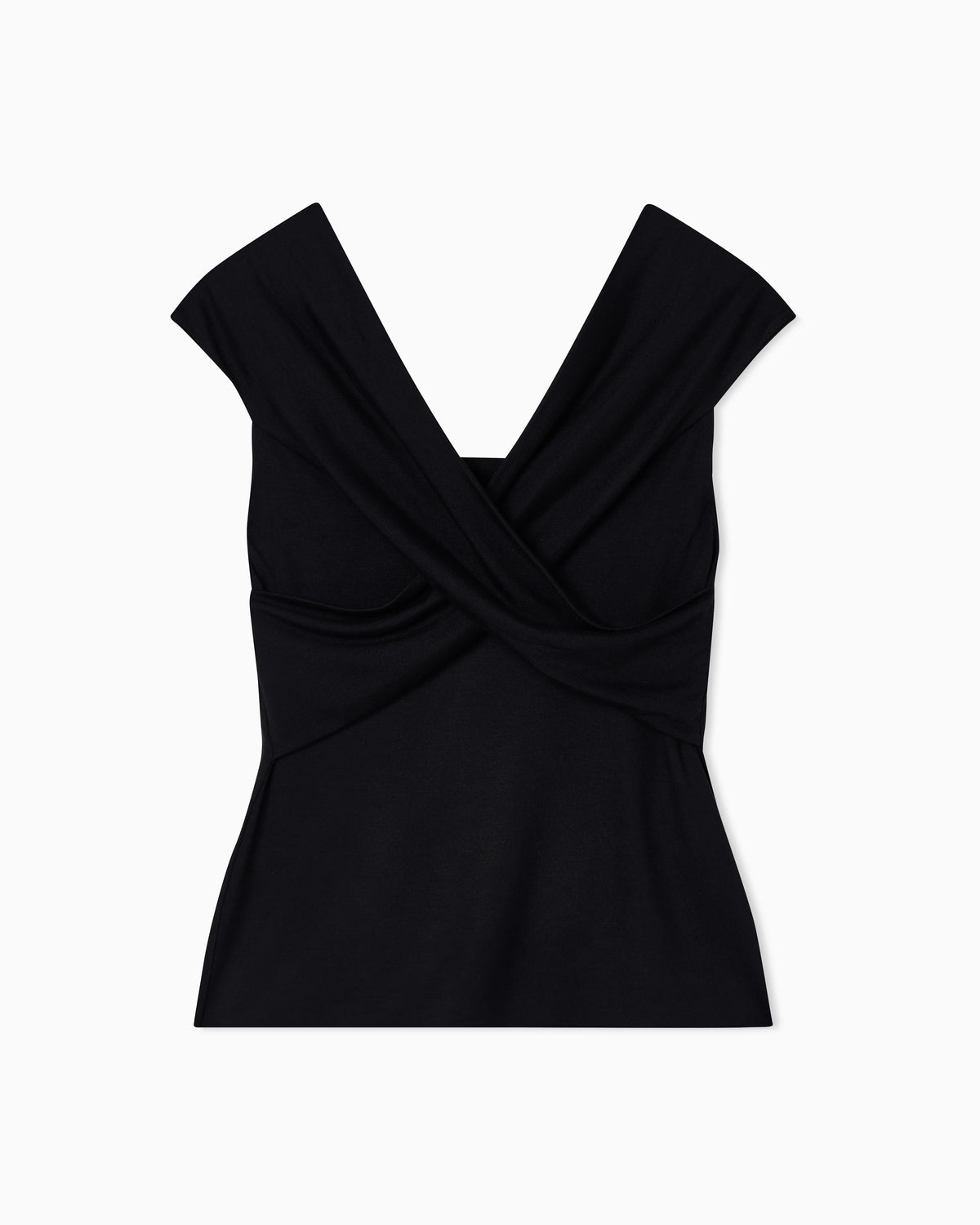 Criss-crossed, stretch-jersey top