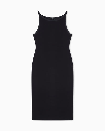 Ottoman jersey sheath dress