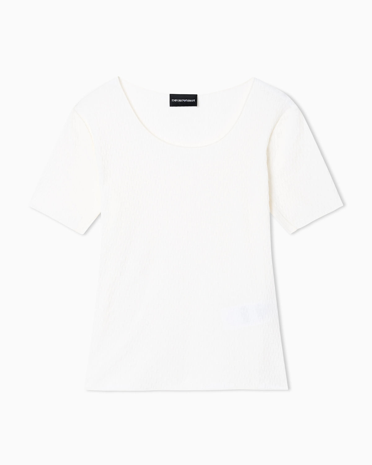 Jacquard jersey jumper with embossed pattern
