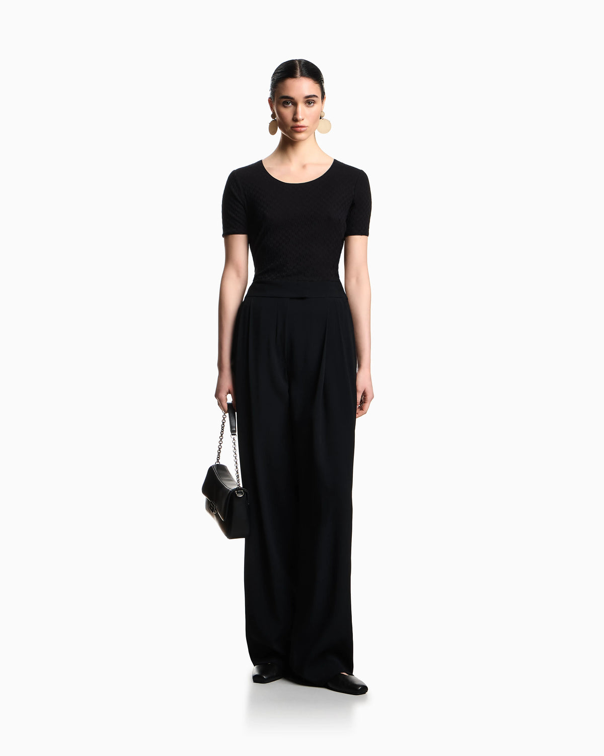 Jacquard jersey jumper with embossed pattern