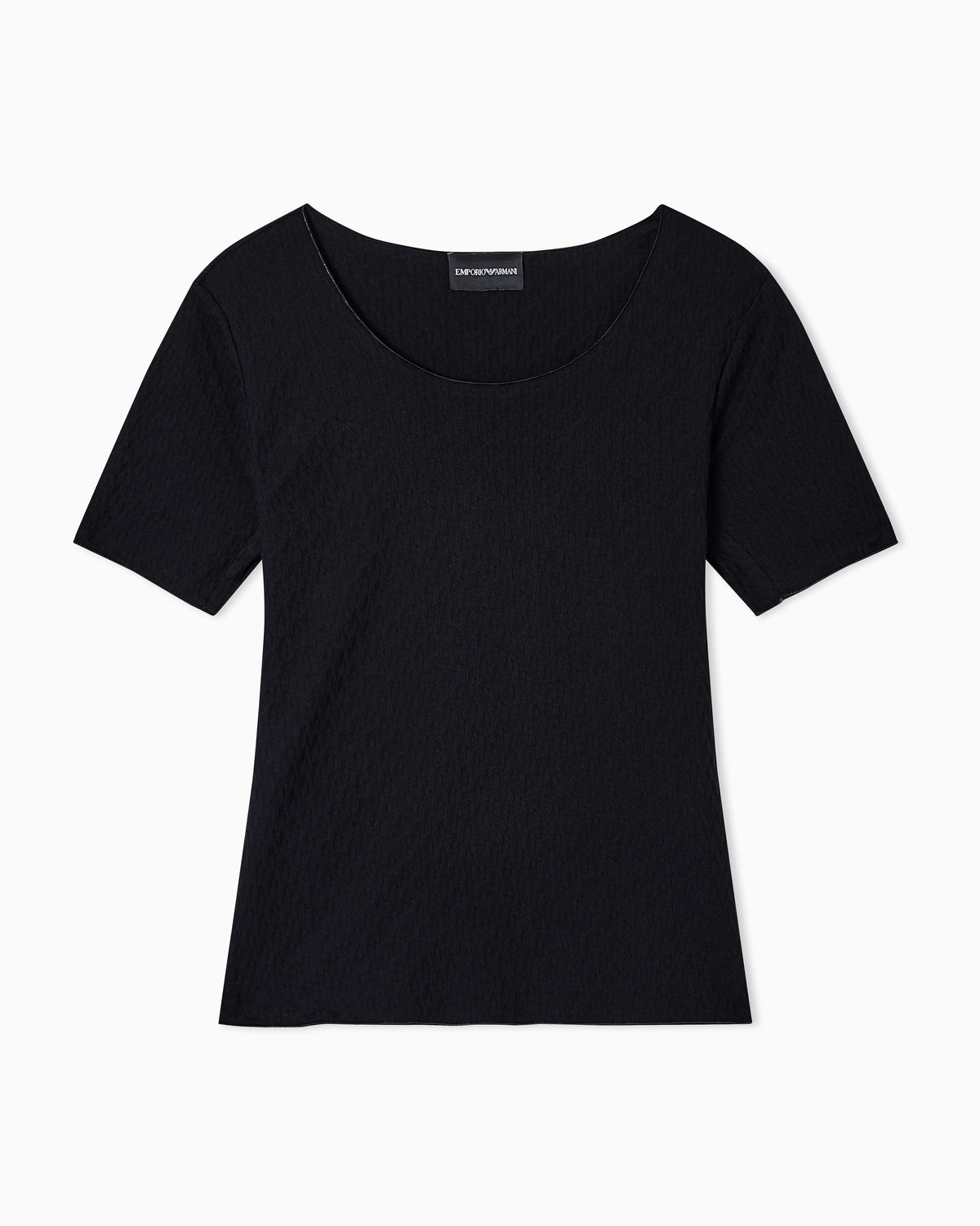 Jacquard jersey jumper with embossed pattern
