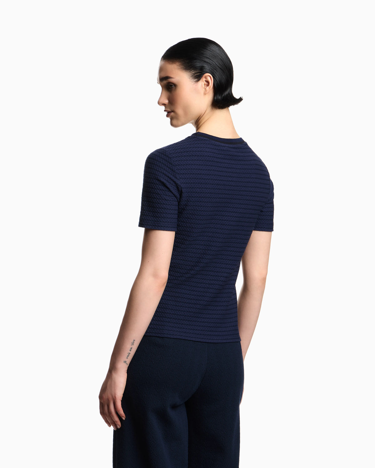 Embossed-effect jacquard jersey jumper