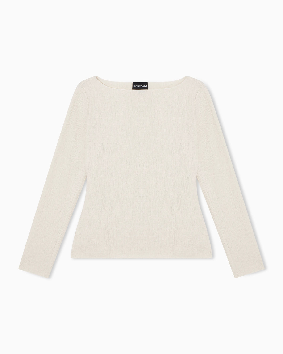 Boat neck jumper in textured jersey
