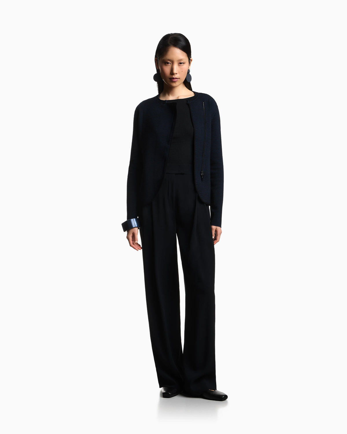 Boat neck jumper in textured jersey