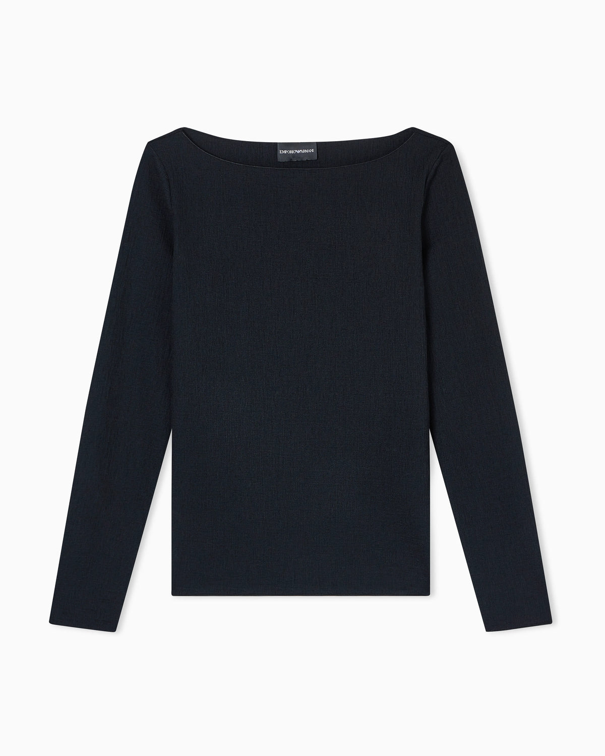Boat neck jumper in textured jersey