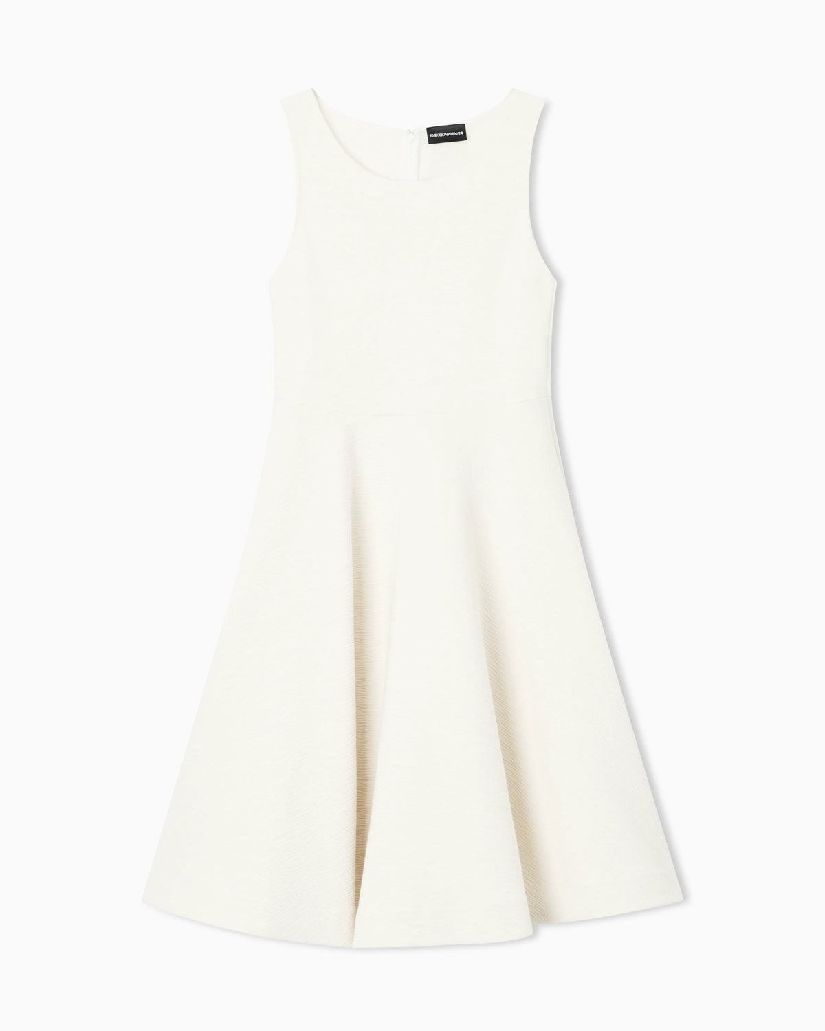 Embossed jersey full-skirted dress