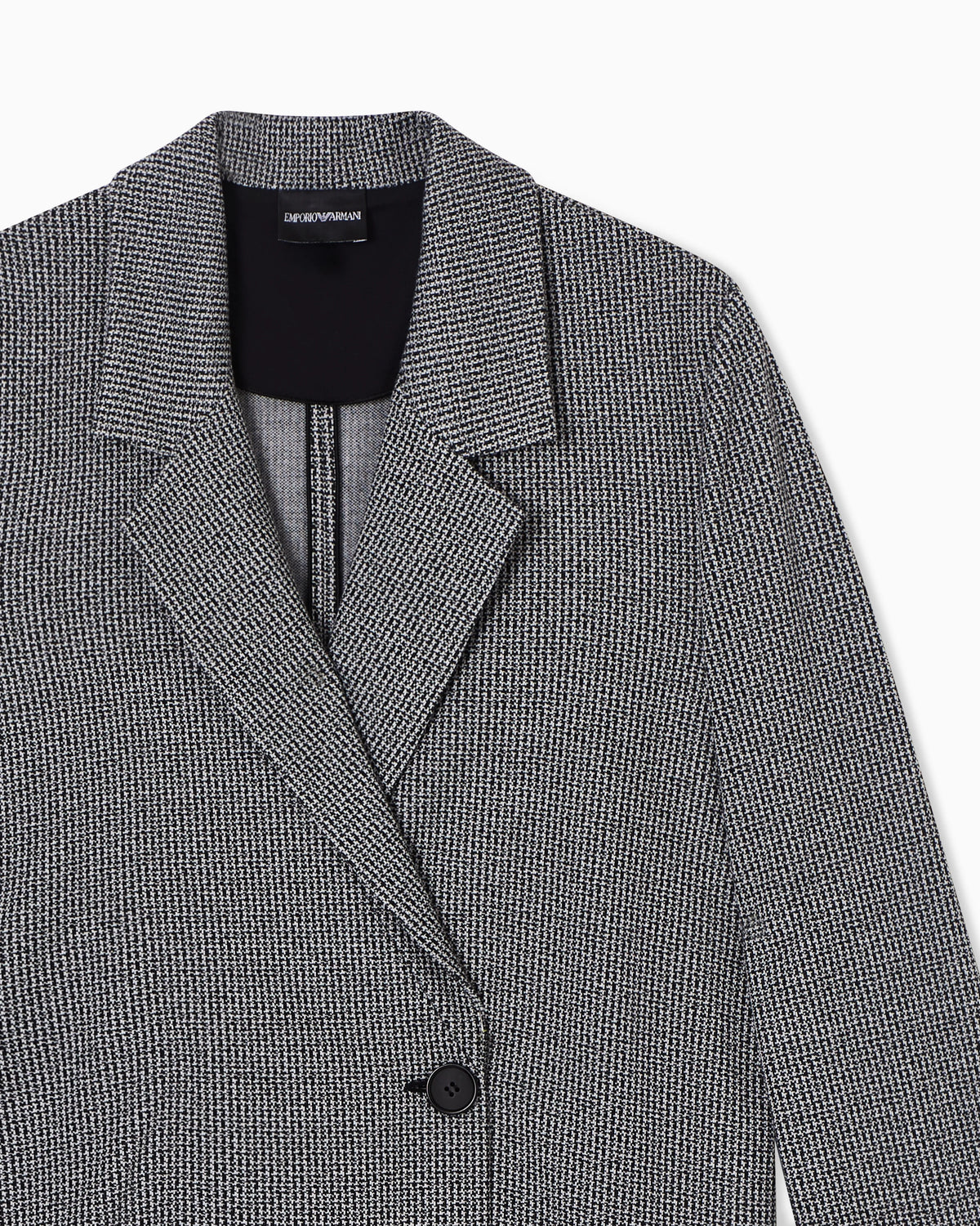 Micro houndstooth jacquard jersey jacket