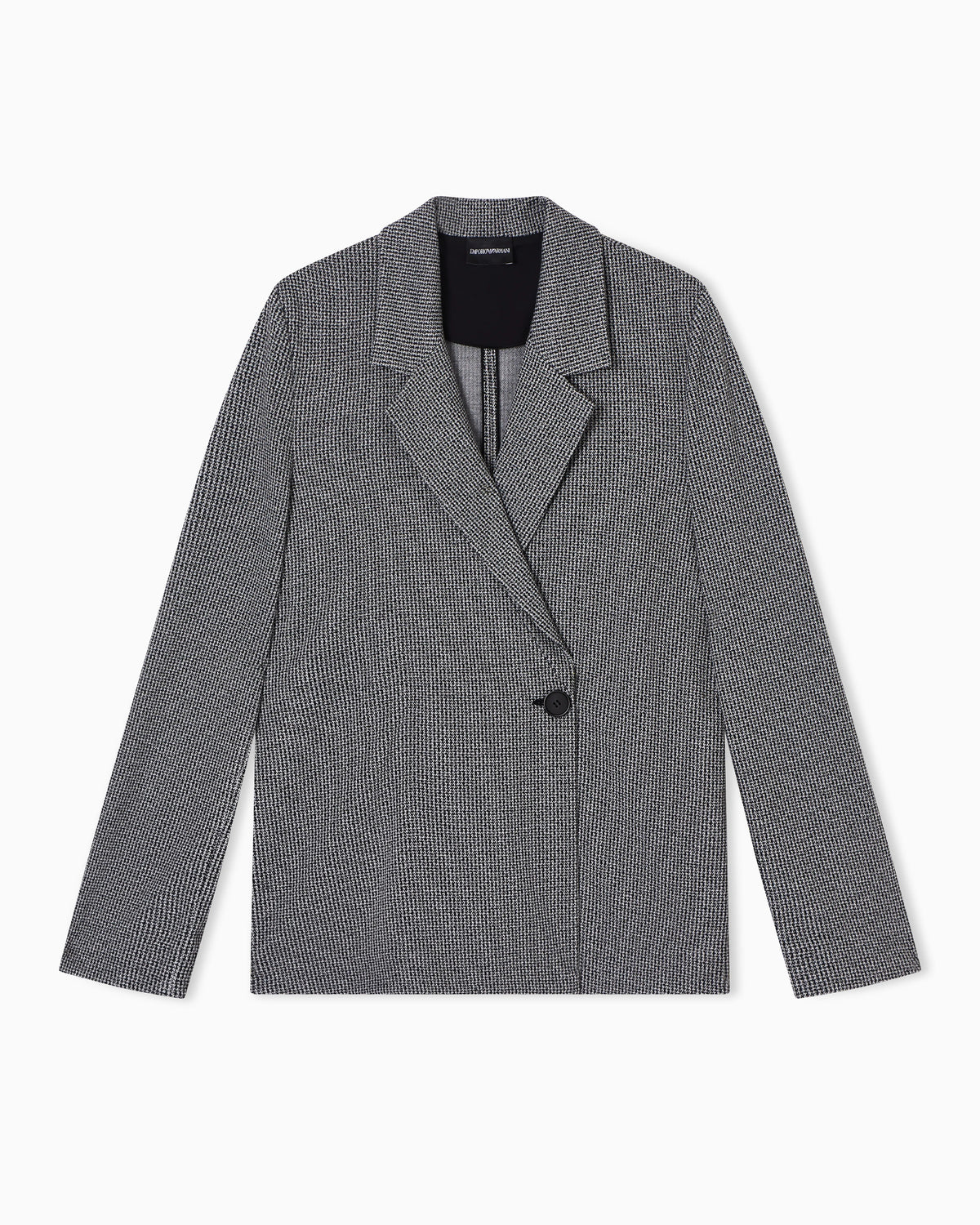 Micro houndstooth jacquard jersey jacket