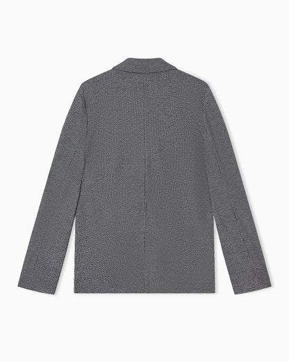Micro houndstooth jacquard jersey jacket