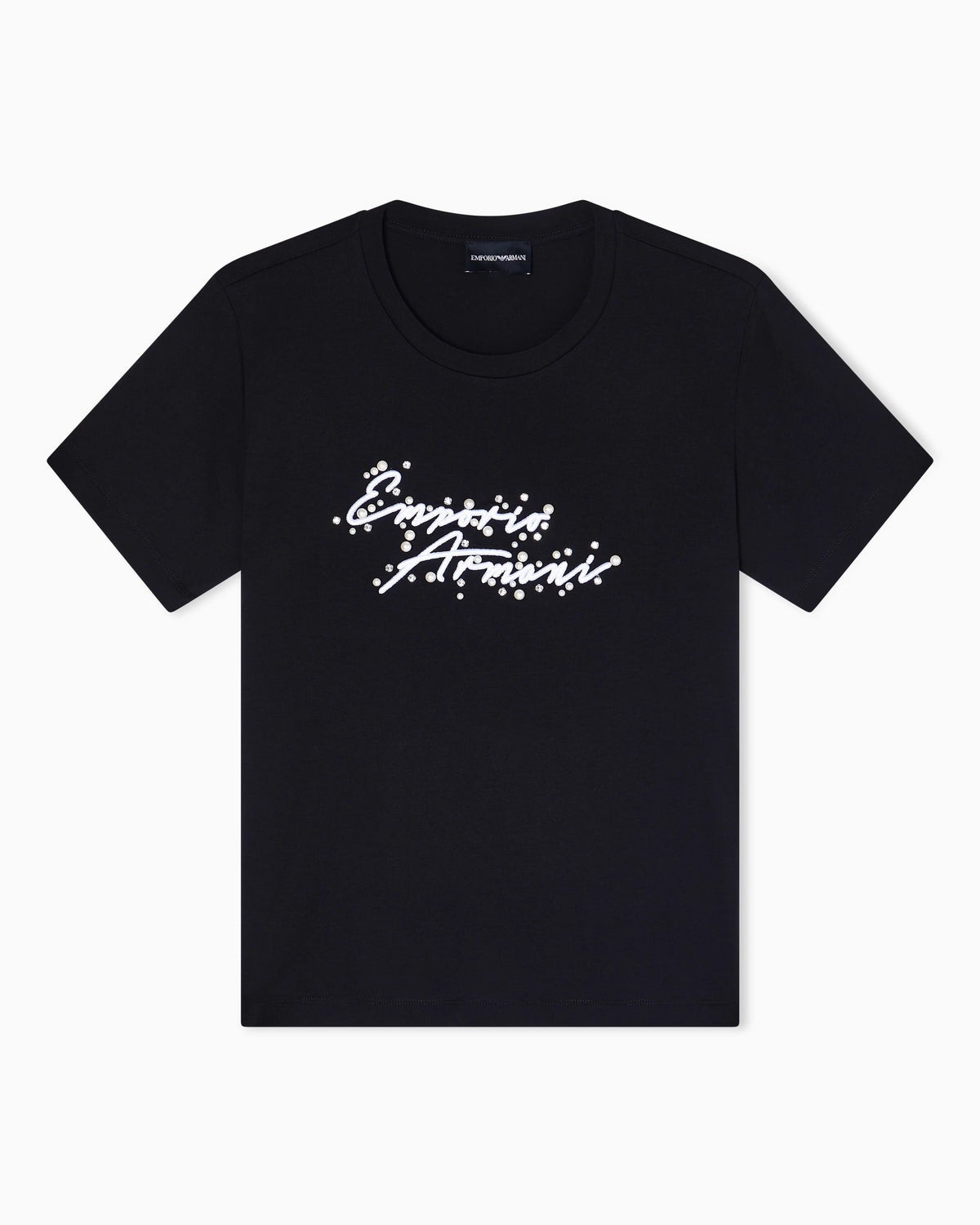 jersey T-shirt with logo embroidery