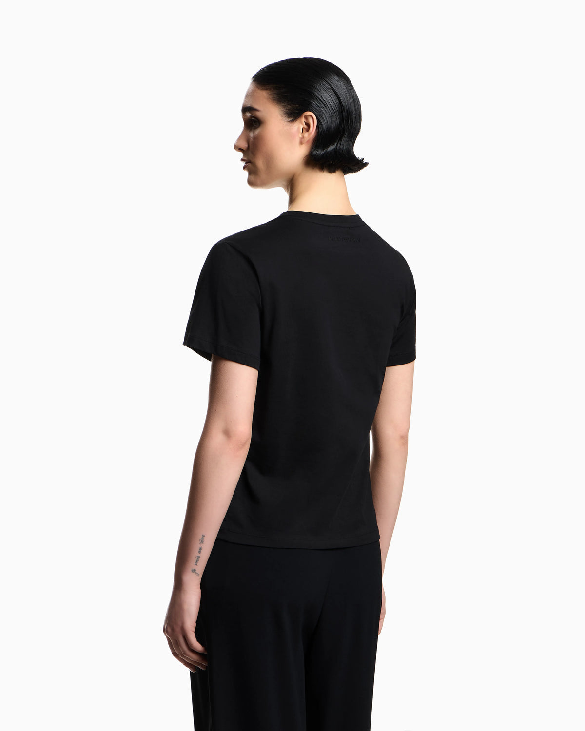 jersey T-shirt with logo embroidery