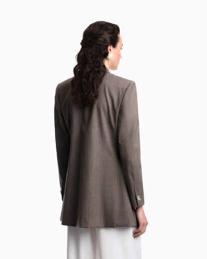 Light wool single-breasted jacket