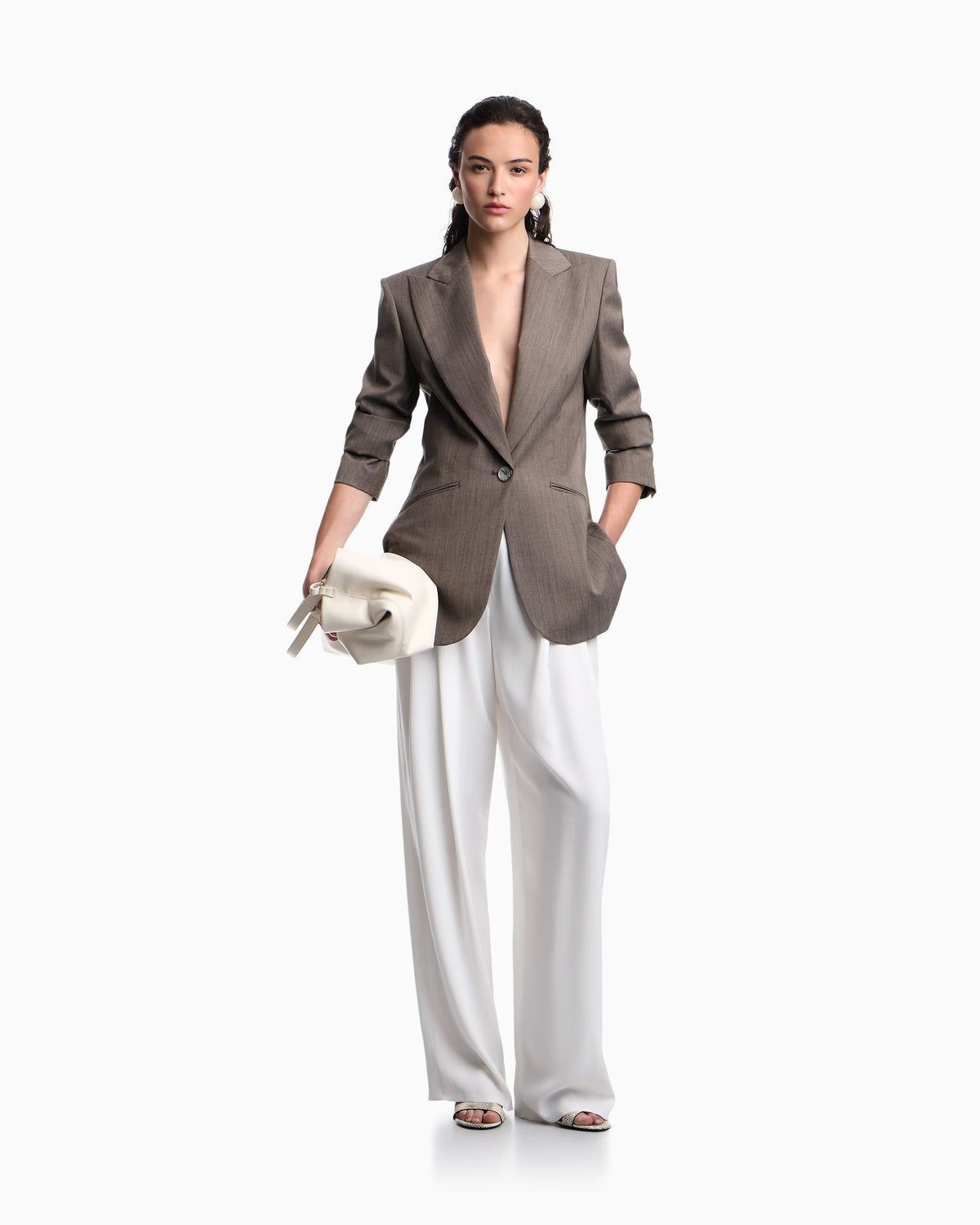 Light wool single-breasted jacket