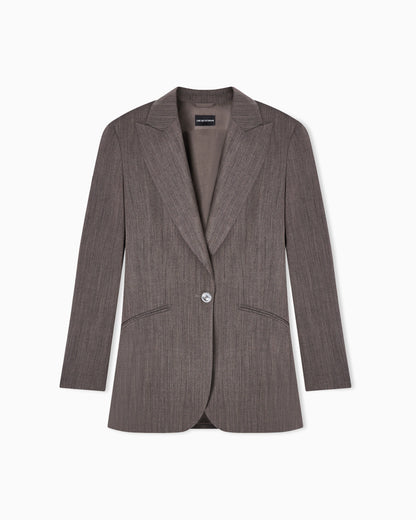Light wool single-breasted jacket
