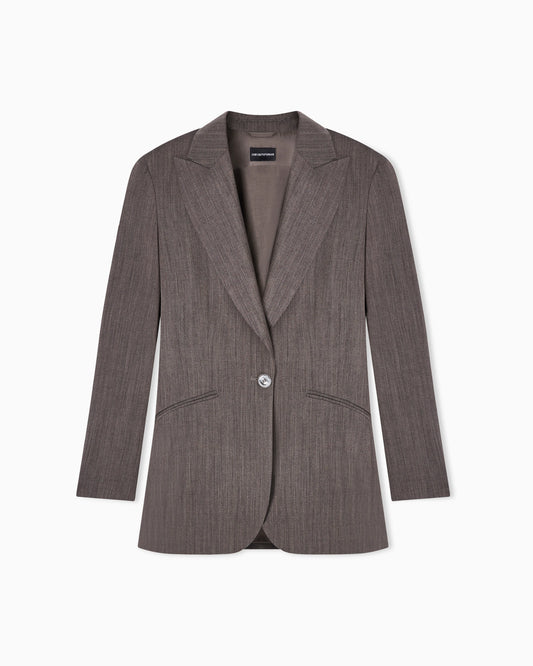 Light wool single-breasted jacket