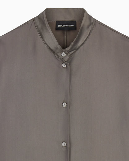 Guru collar viscose twill shirt