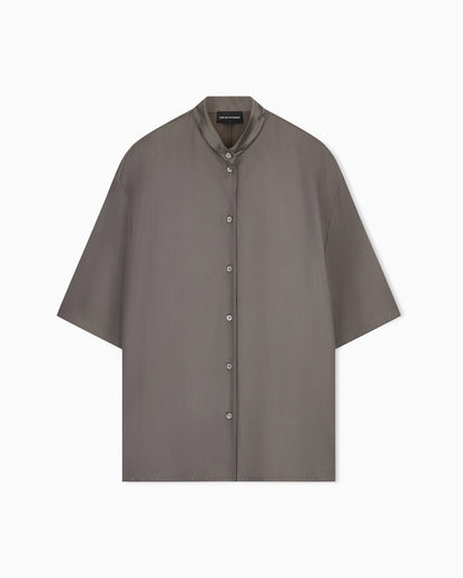 Guru collar viscose twill shirt