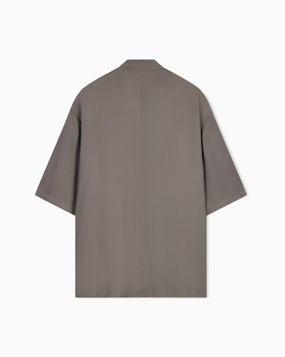 Guru collar viscose twill shirt