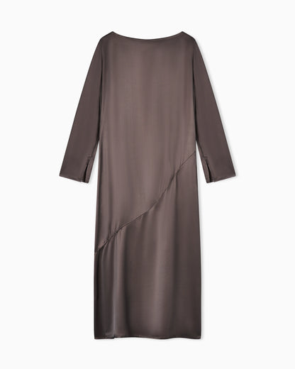 Viscose twill midi dress