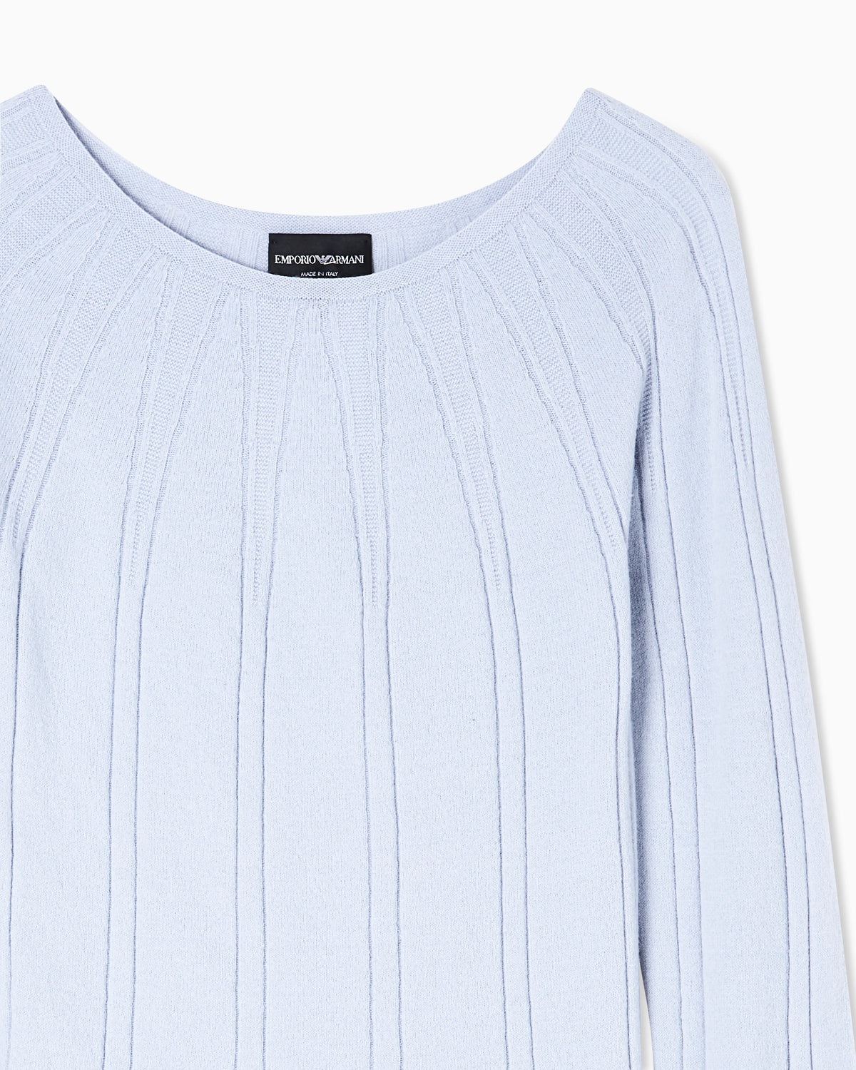 Boat-neck jumper with a links-stitch motif