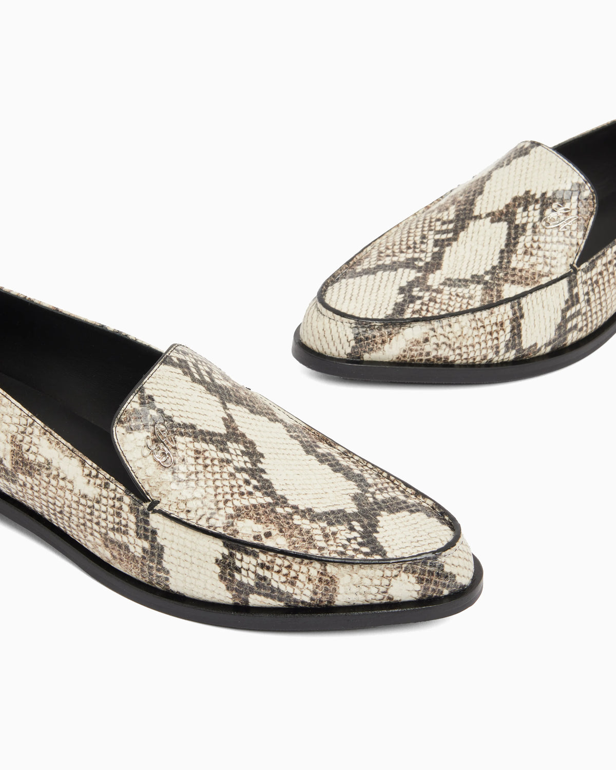 Icon python-print leather loafers