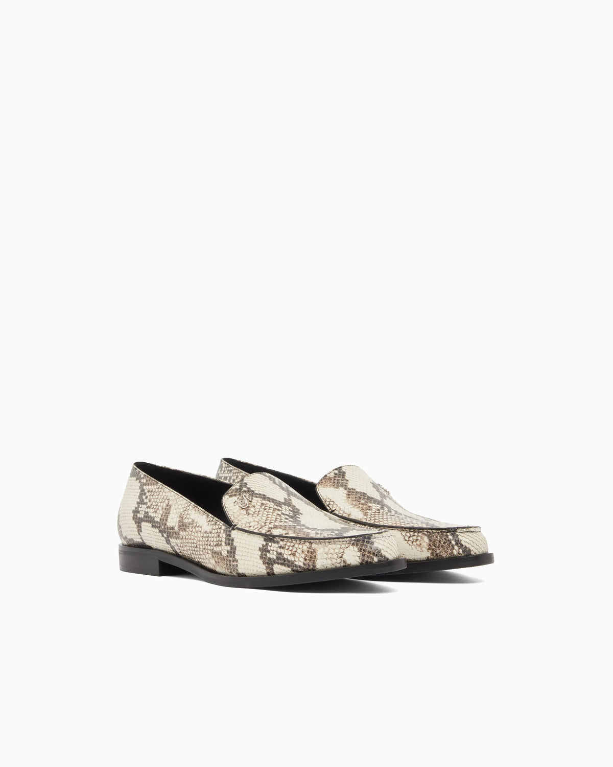 Icon python-print leather loafers