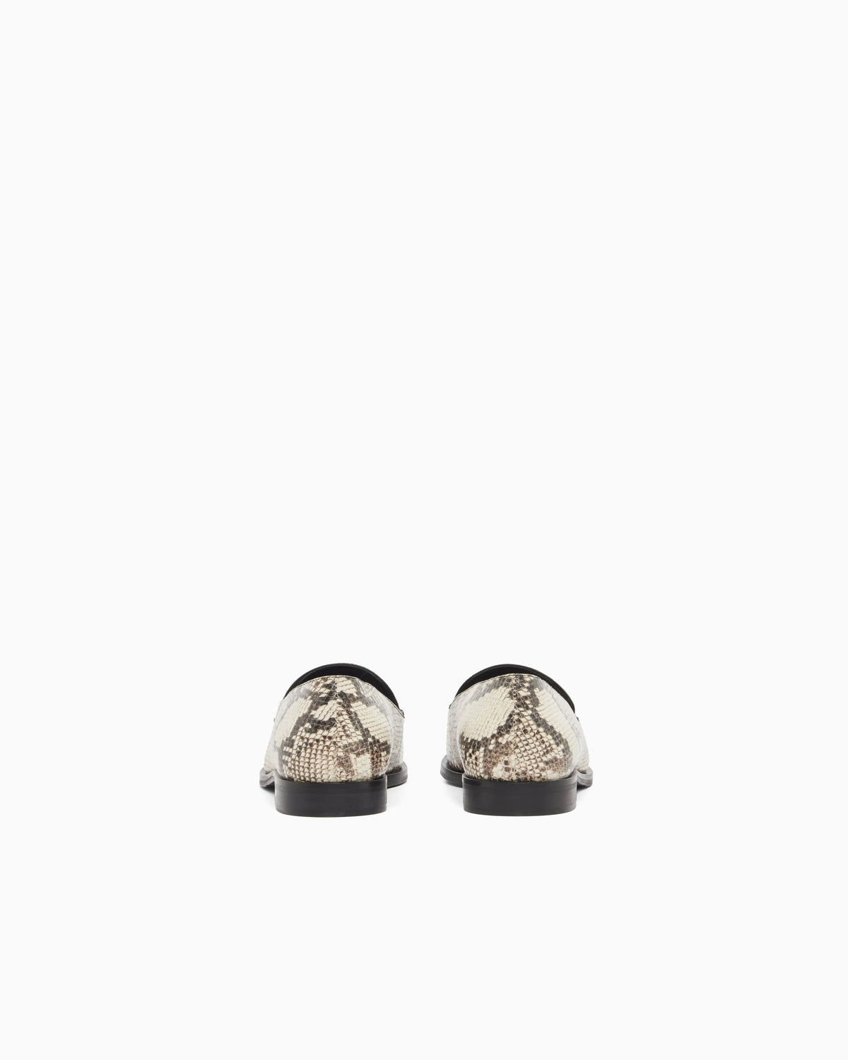 Icon python-print leather loafers