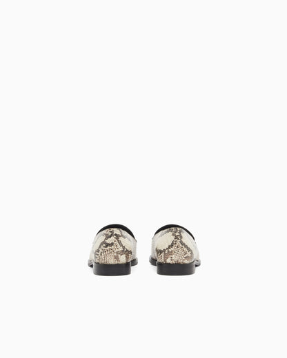 Icon python-print leather loafers