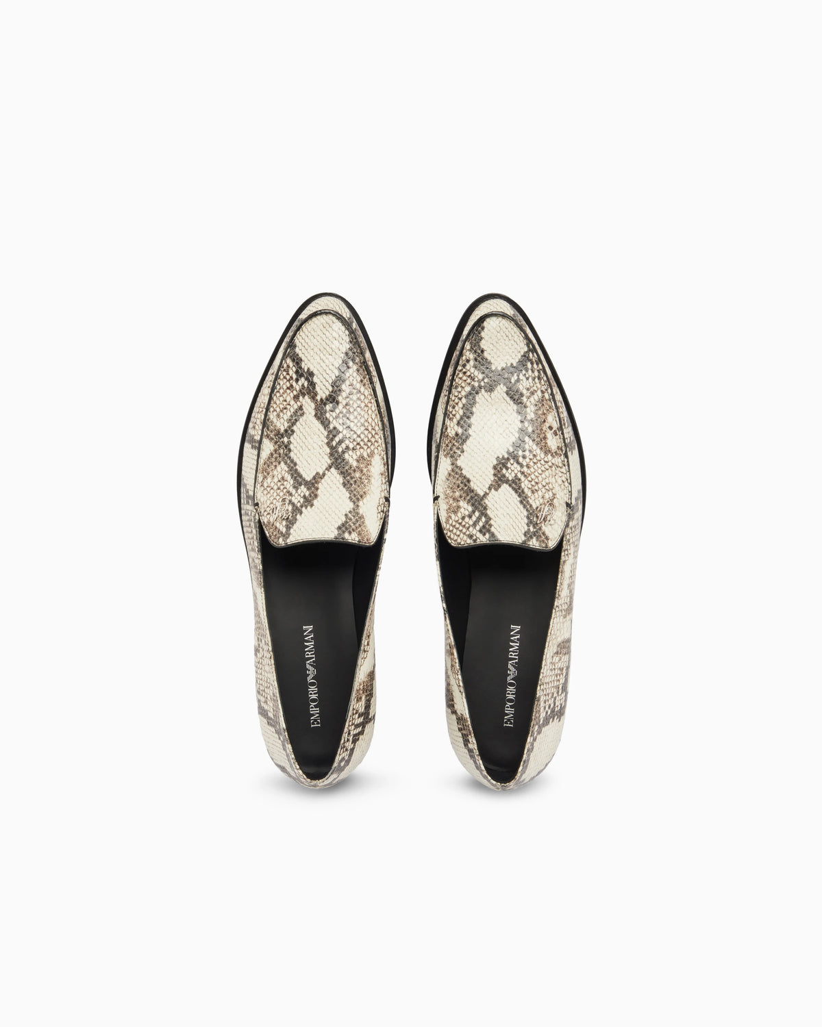Icon python-print leather loafers