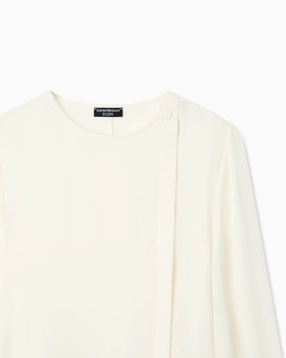 Icon blouse in silk double georgette