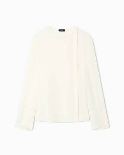 Icon blouse in silk double georgette