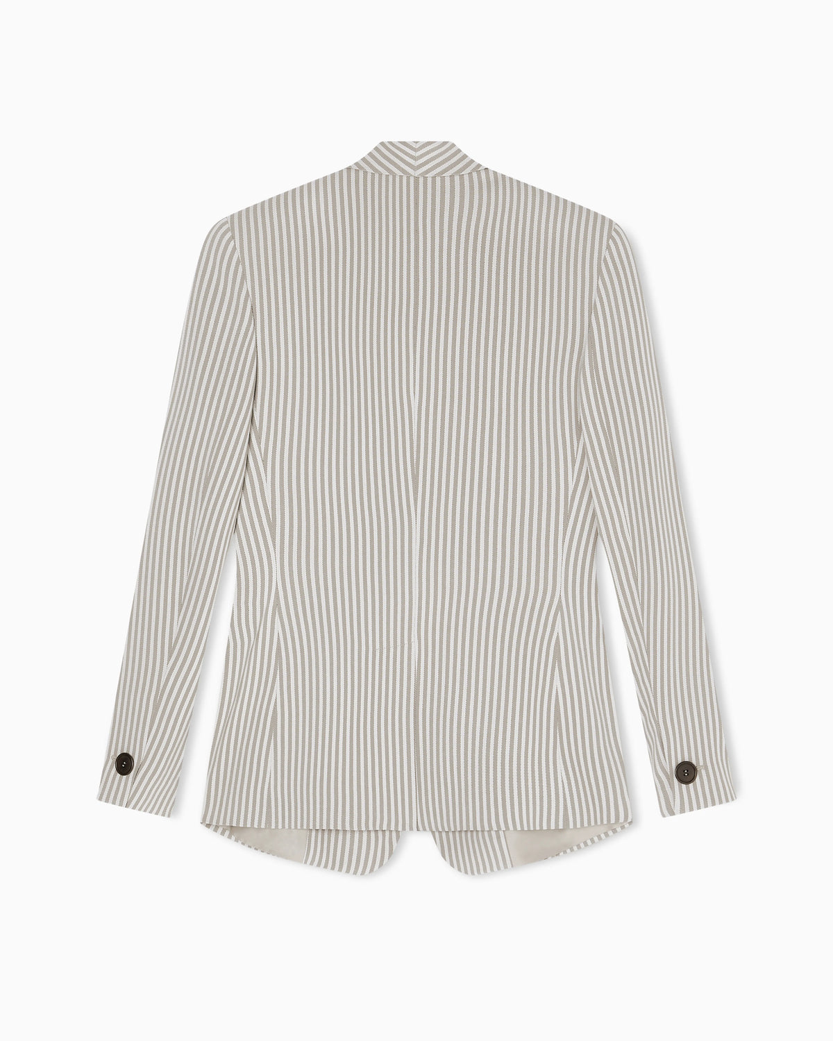 Icon single-breasted jacket in striped fluid crêpe