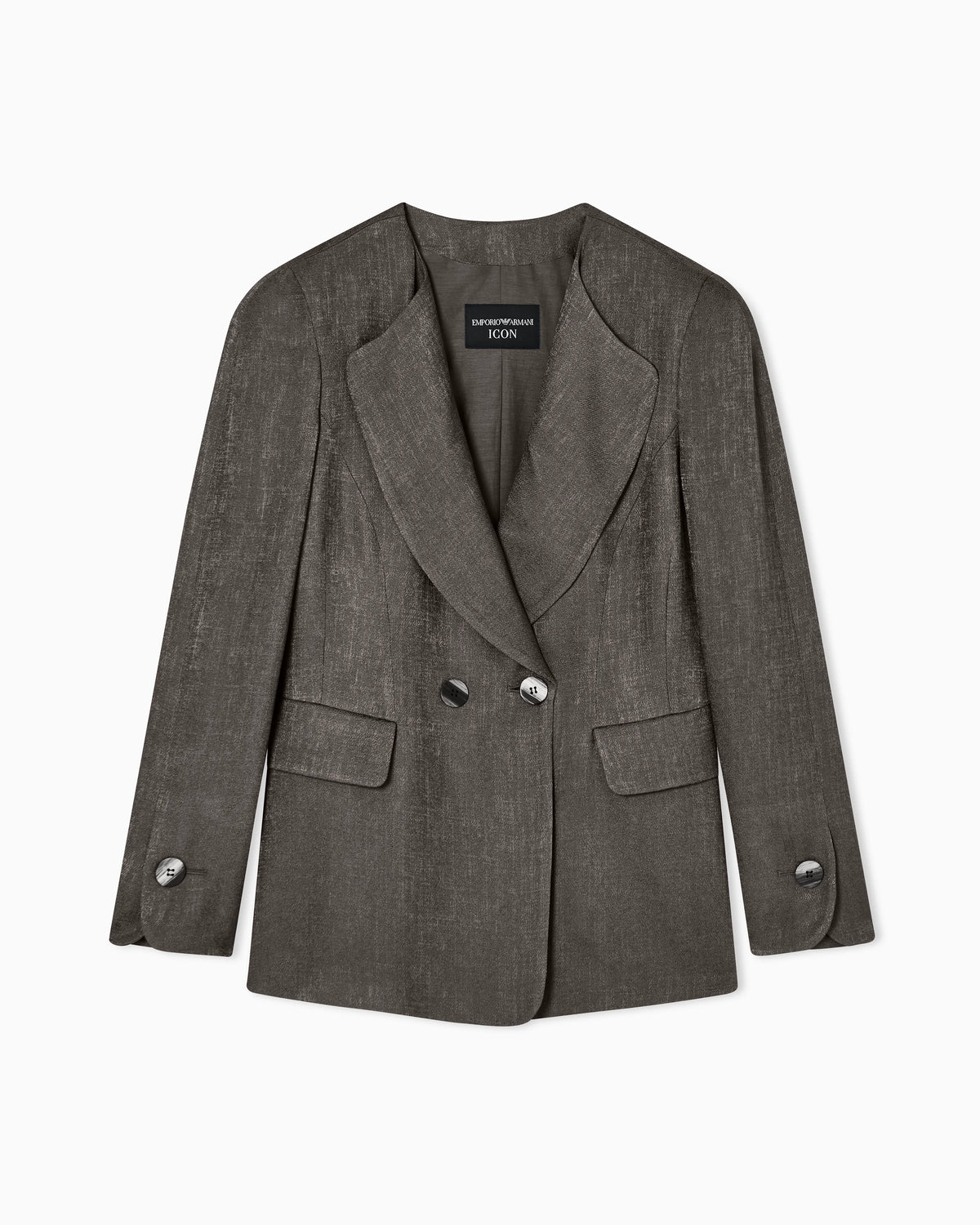 Icon double-breasted jacket in armure jacquard