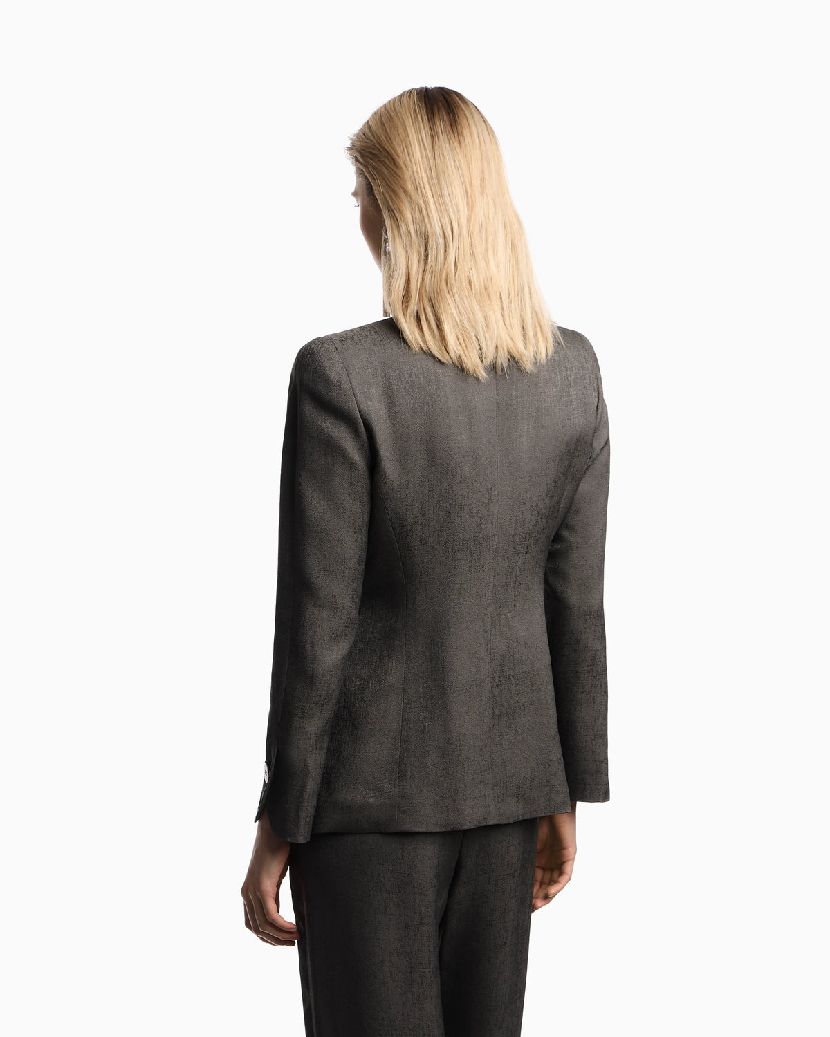 Icon double-breasted jacket in armure jacquard