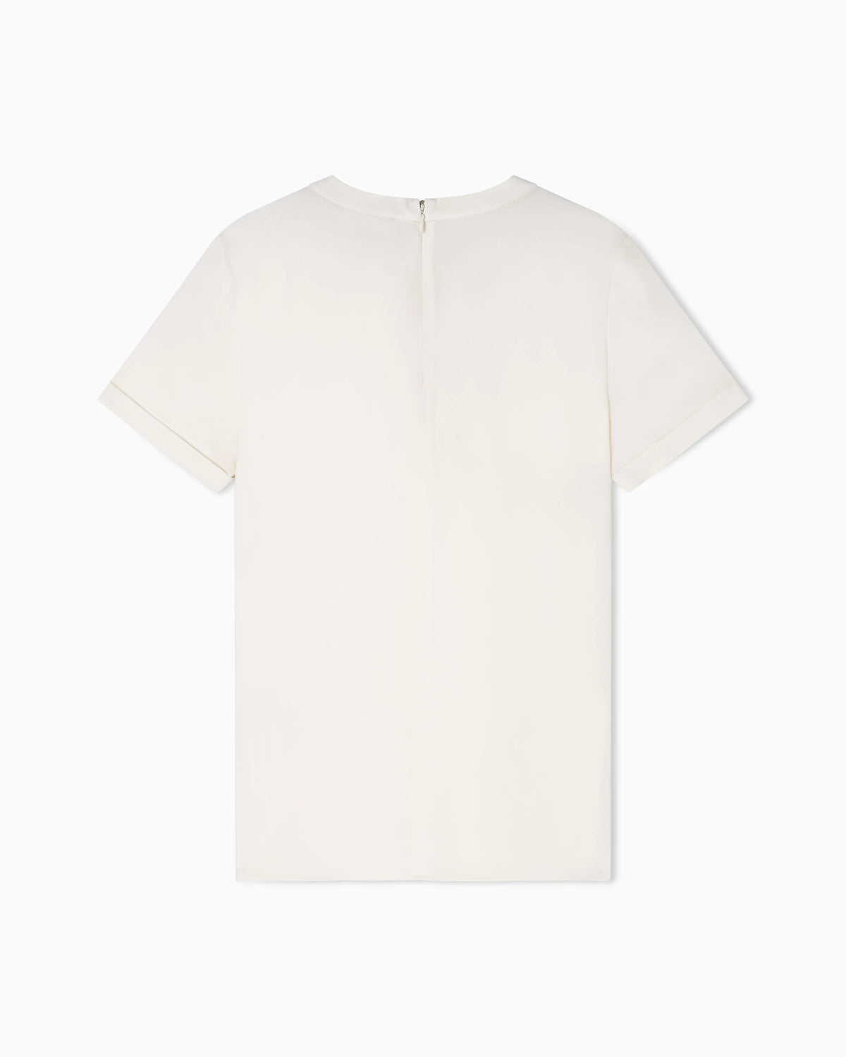 Icon pleated blouse in silk double georgette
